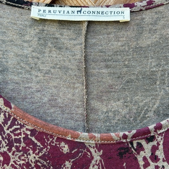 Peruvian Connection Maxi Dress Pima Cotton Blend Floral Bohemian Festival Summer - Picture 4 of 8